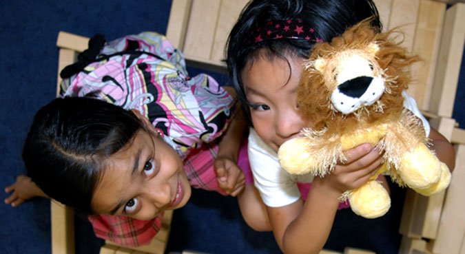 Two children in a PLASP kindergarten program