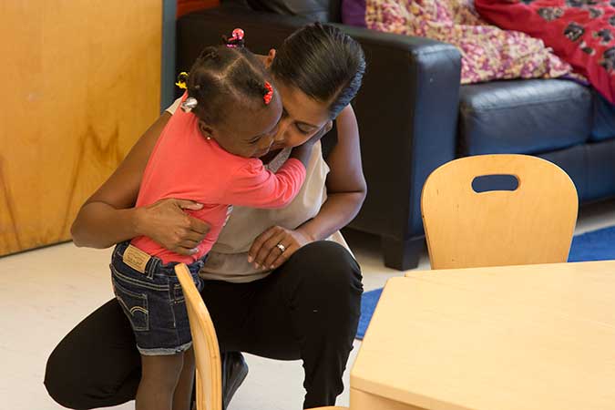 A child welcomed at a PLASP centre