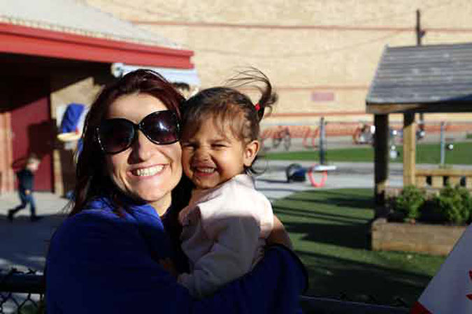 Mom Noreen and baby Leila