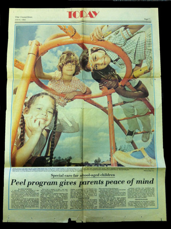 A 1982 article from the Brampton Guardian about PLASP's programs