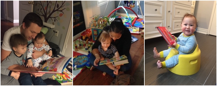 Children looking at books